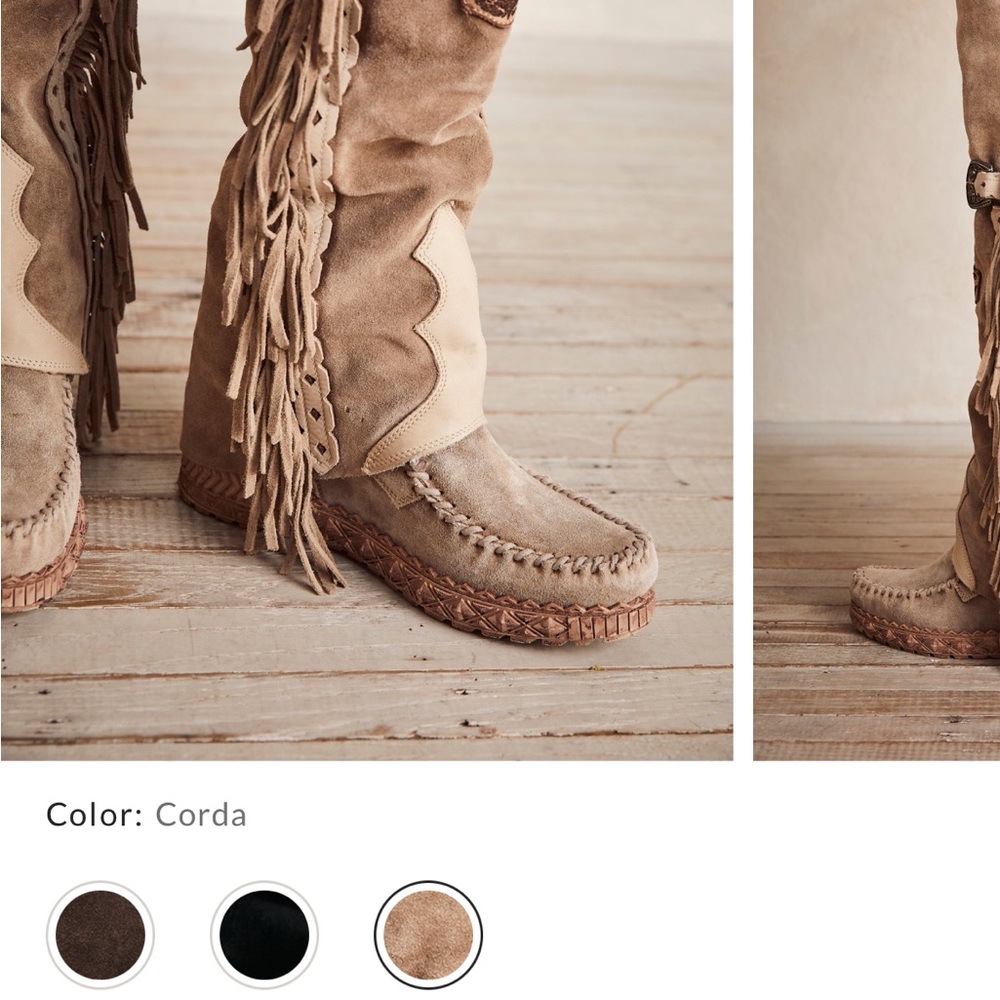 El Vaquero Italy  NWB Drifter mid height version Fringed Suede Mocassin boots - Picture 2 of 14